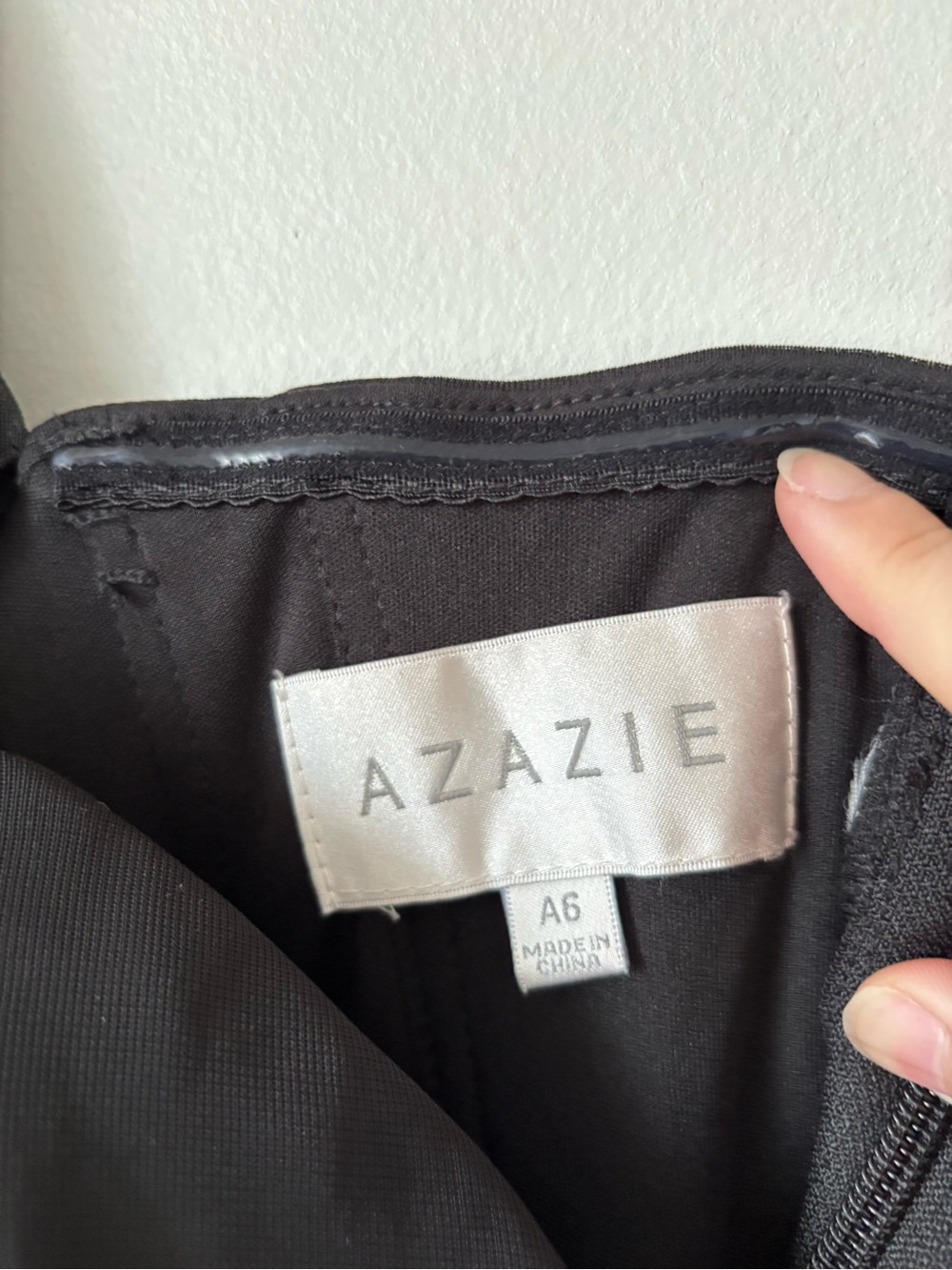 Azazie Black Off-Shoulder Ruched Evening Gown - Picture 5 of 8
